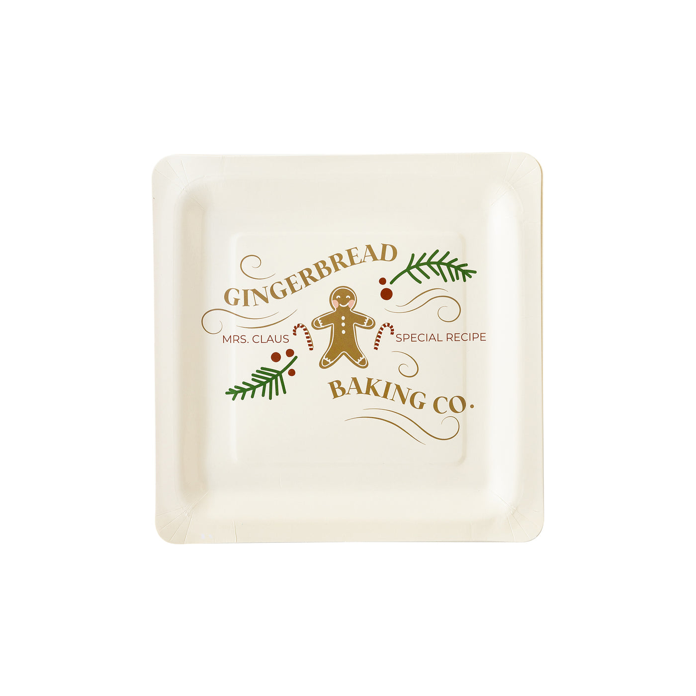 PLTS392C - Gingerbread Brand Paper Plate