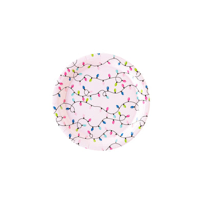 PLTS393i - Bright Christmas Lights Paper Plate