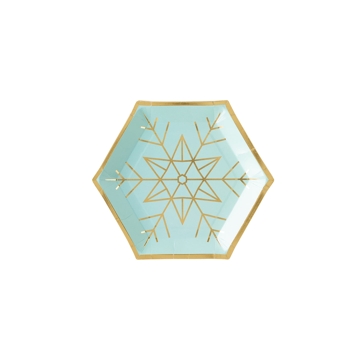 PLTS394C - Bright Snowflake Paper Plate Set