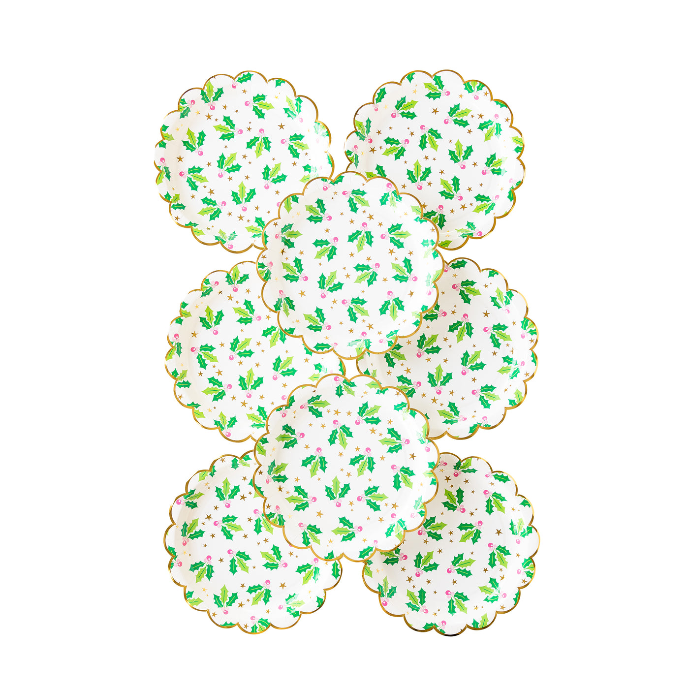 PLTS394F - Bright Holly Paper Plate