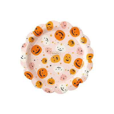 PUM1041 - Hey Pumpkin Scattered Pumpkins Paper Plates