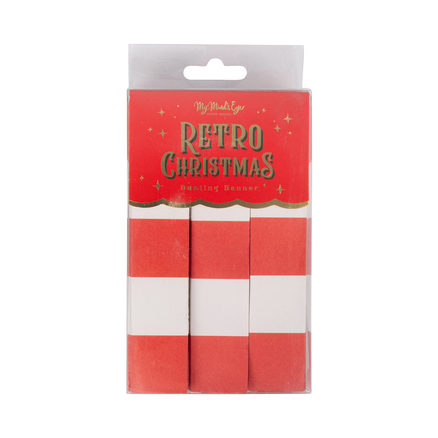 RET1203 - Red & White Fan Bunting Banner