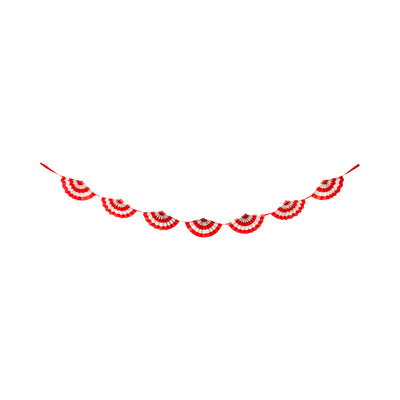 RET1203 - Red & White Fan Bunting Banner