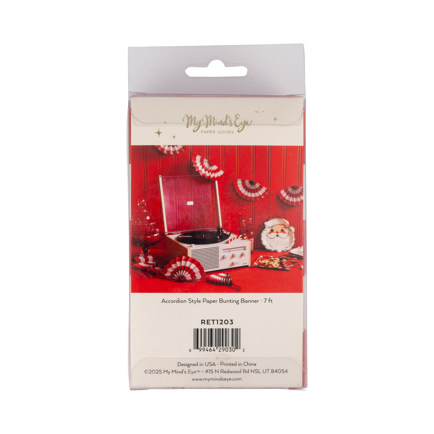 RET1203 - Red & White Fan Bunting Banner