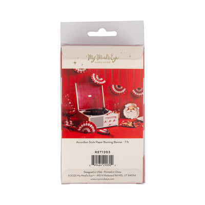 RET1203 - Red & White Fan Bunting Banner