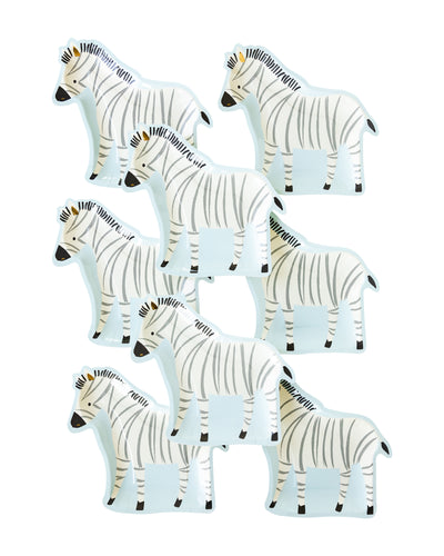 SAF942 -  Safari Zebra Shaped Paper Plate