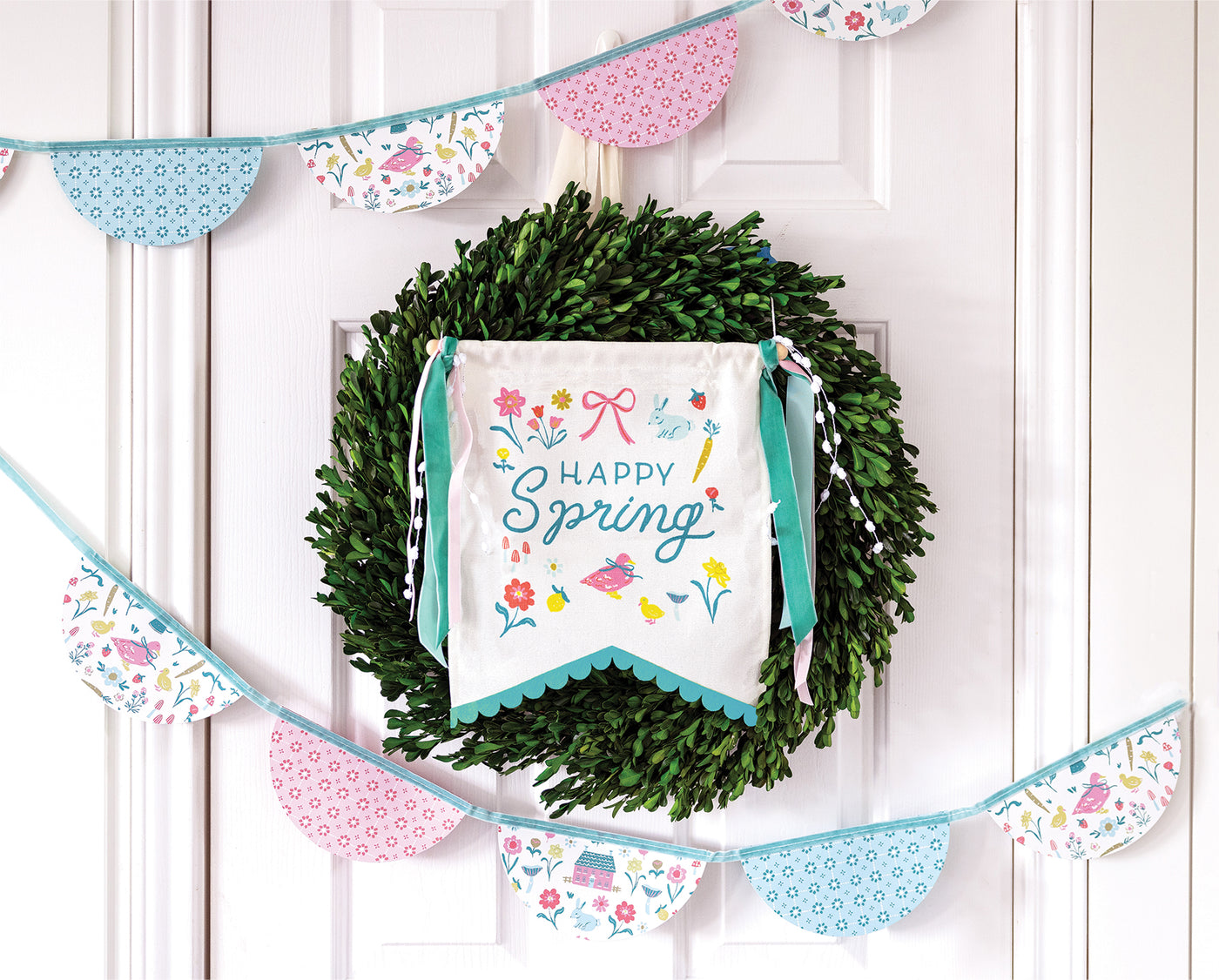 SCT1102 - Springtime Cottage Bunting Banner