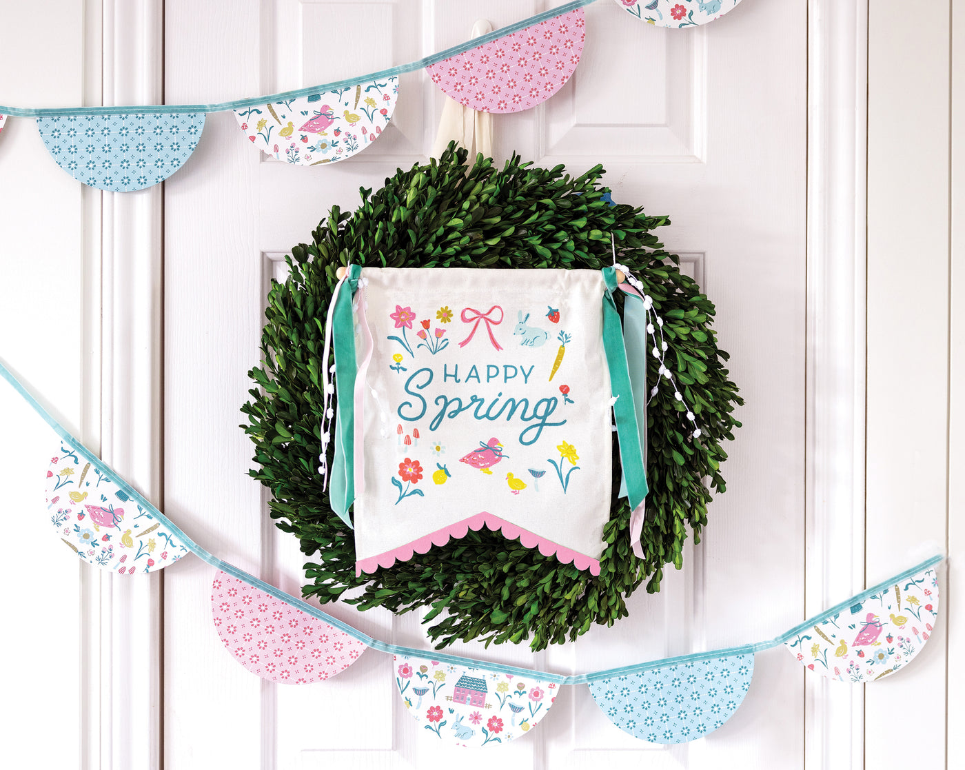 SCT1108 - Happy Spring Canvas Banner