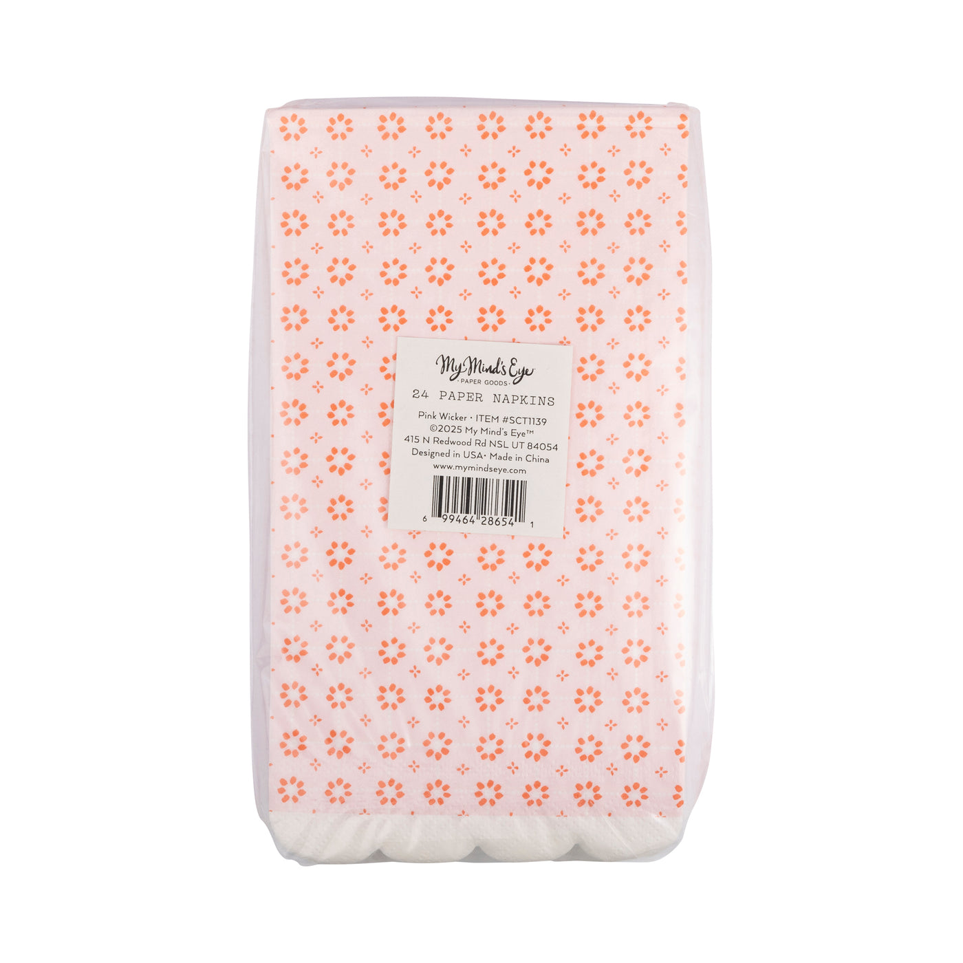 SCT1139 - Pink Wicker Dinner Napkin