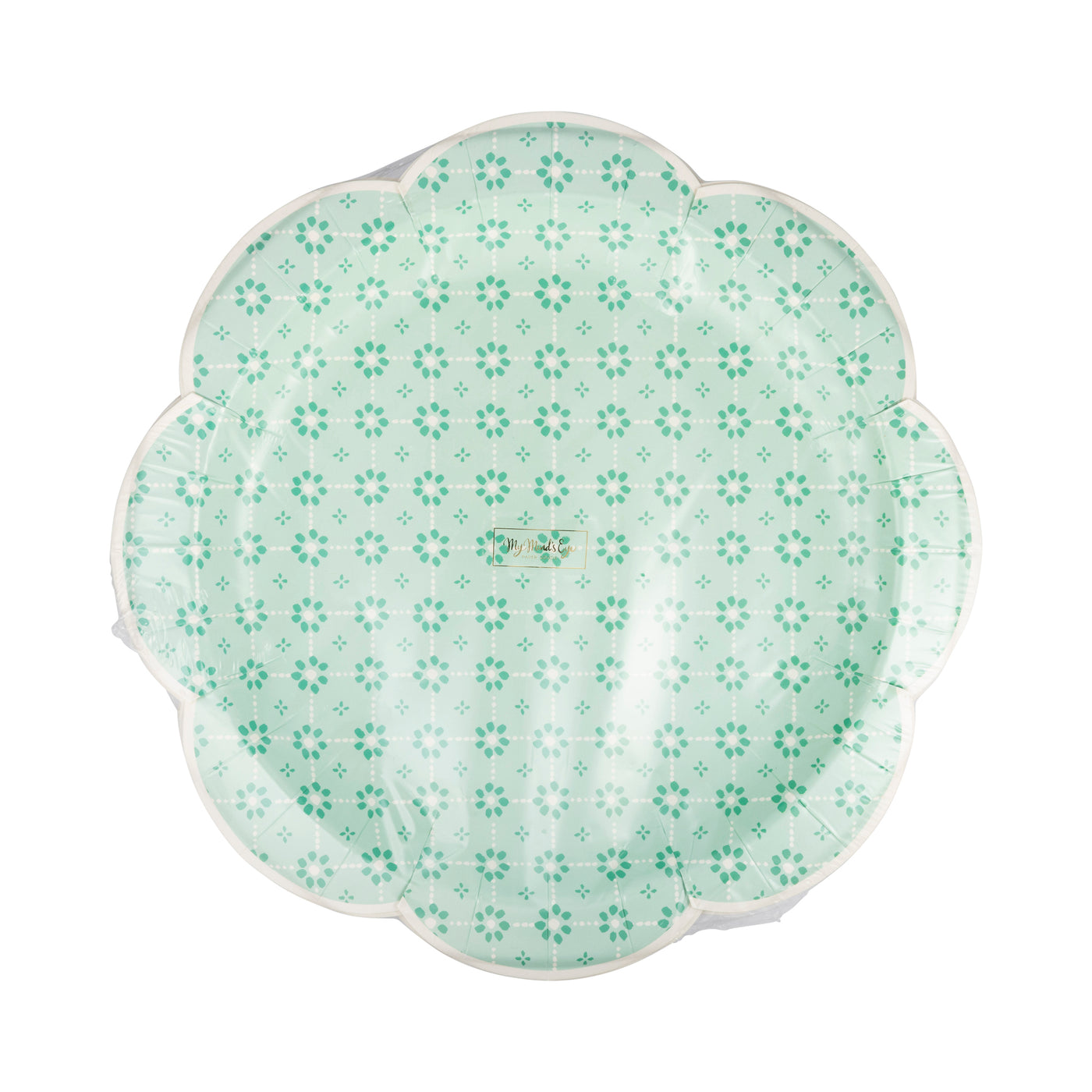 SCT1141 - 11" Green Wicker Plate