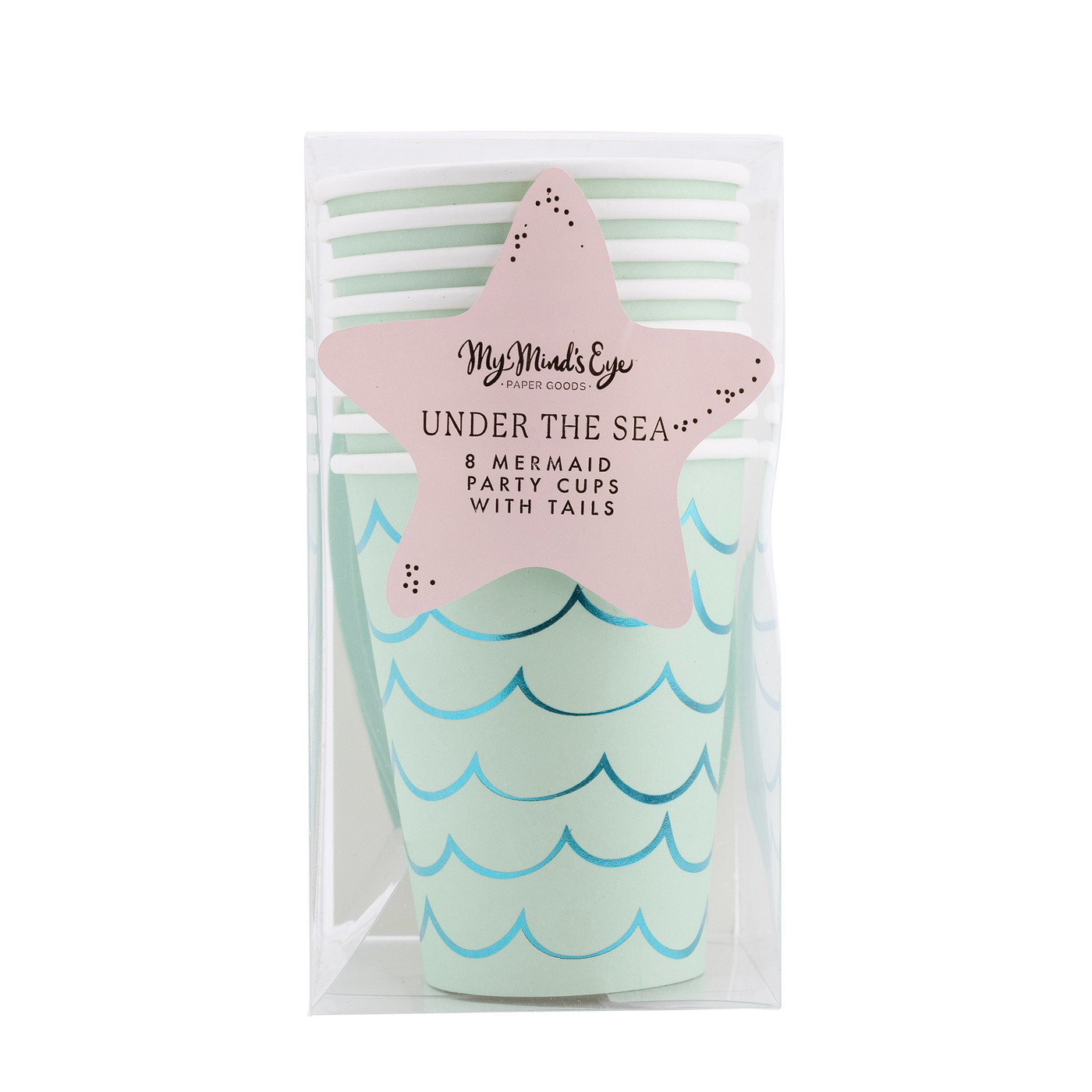 SEA1011 - Mermaid Tail Paper Party Cups - 12 oz