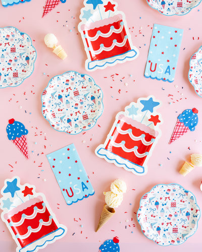 SMT1141 - Summer Cake Shaped 11" Paper Plate
