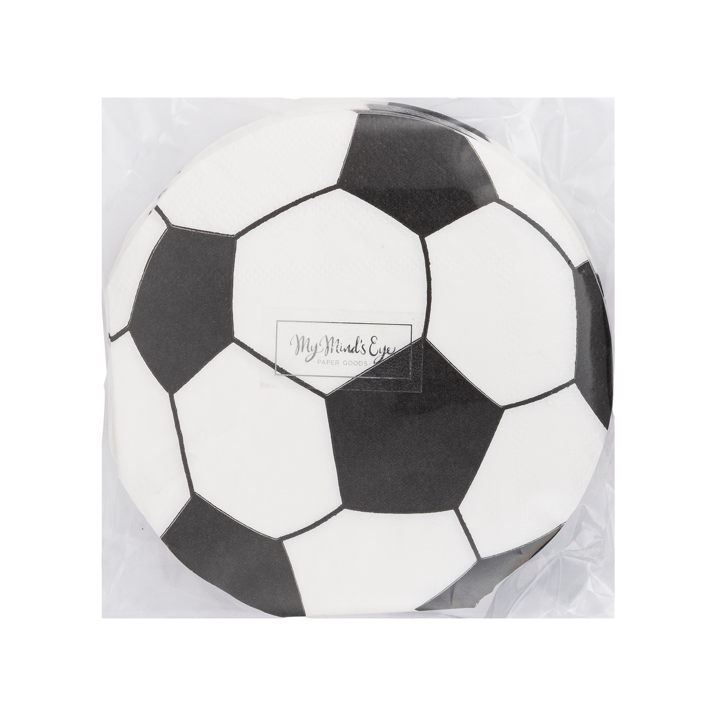 SOC1039 - Soccer Ball Shaped Paper Cocktail Napkin