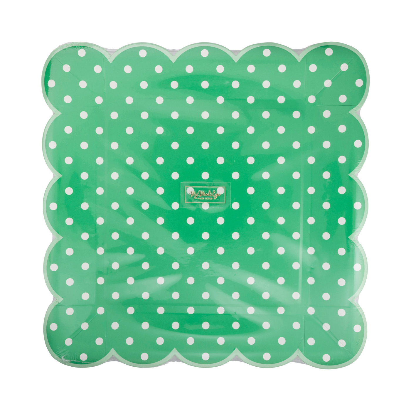 SPD1141 - Polka Dot Scalloped Square Plate