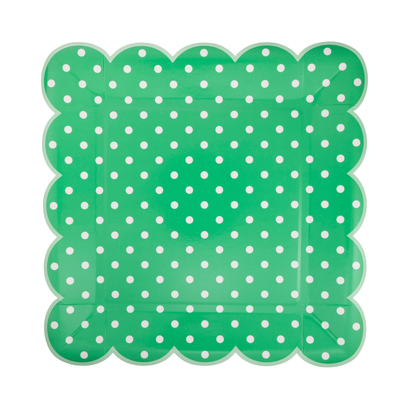 SPD1141 - Polka Dot Scalloped Square Plate