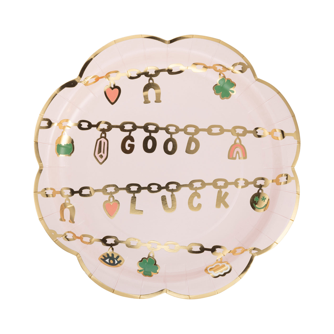 SPD1142 - Gold Luck Scallop Plate