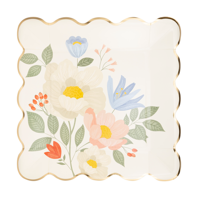 SPR1042 - Floral Corner Plate