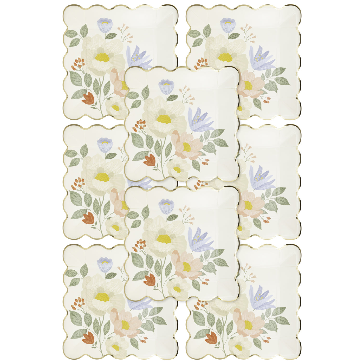 SPR1042 - Floral Corner Plate