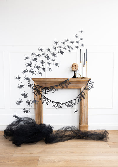 SPW1207 - Glittered Wall Décor Spiders