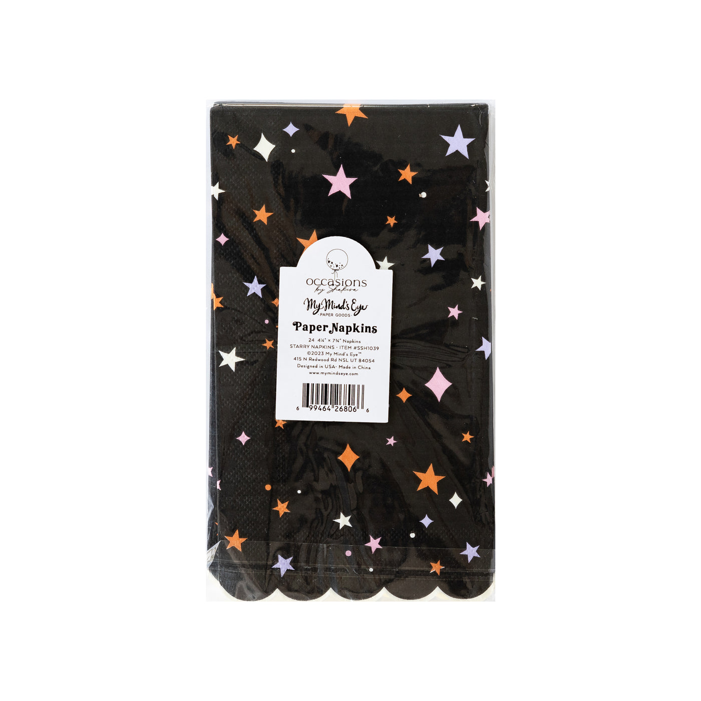 SSH1039 -  Occasions By Shakira - Spooky Sweets Starry Paper Dinner Napkin