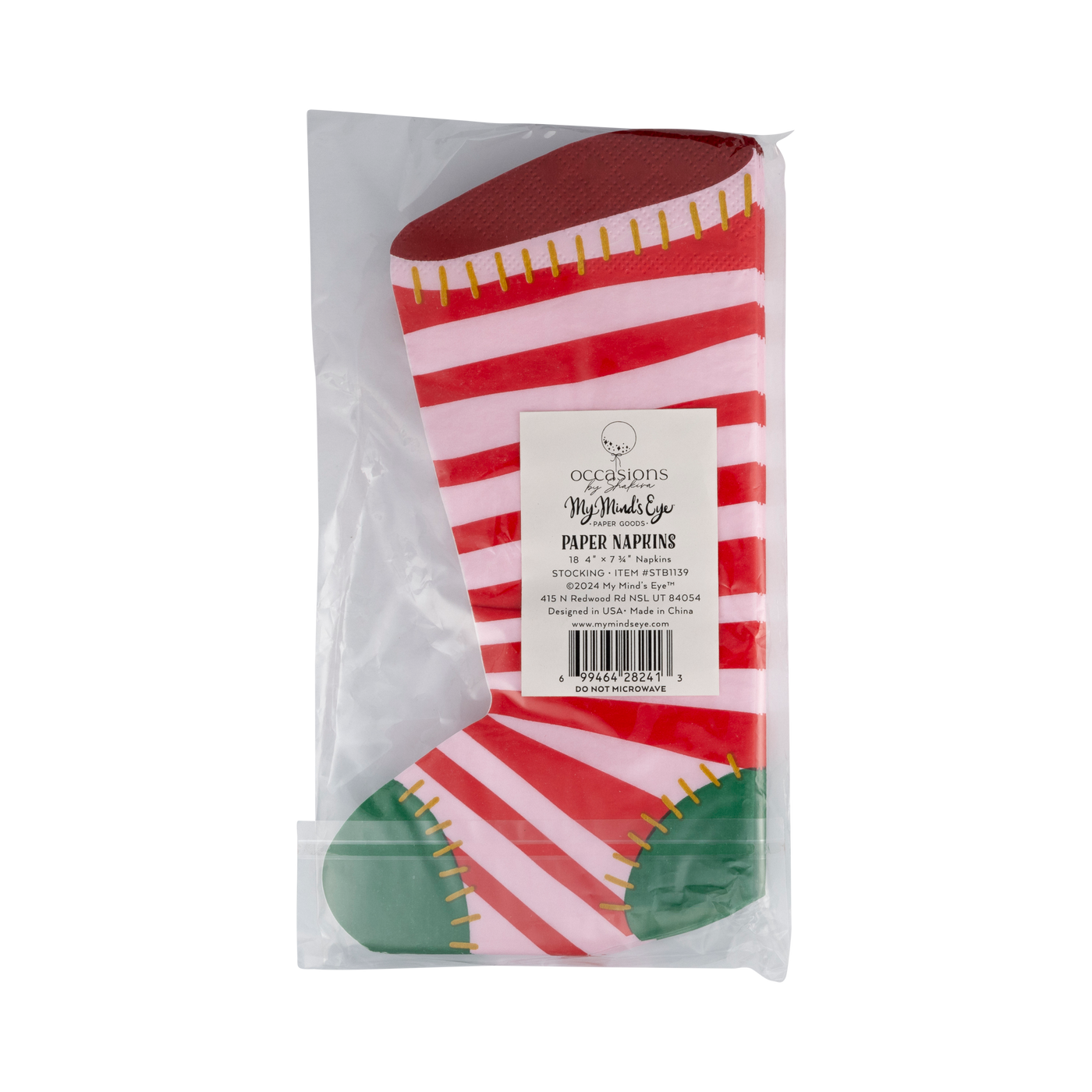 STB1139 - Occasions by Shakira - Plaid Stocking Napkins