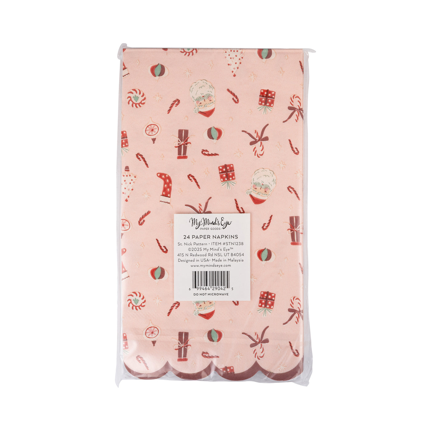 STN1238 - St Nick Pattern Dinner Napkin