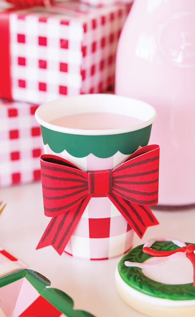 SUG1210 - Plaid Cup with Bow