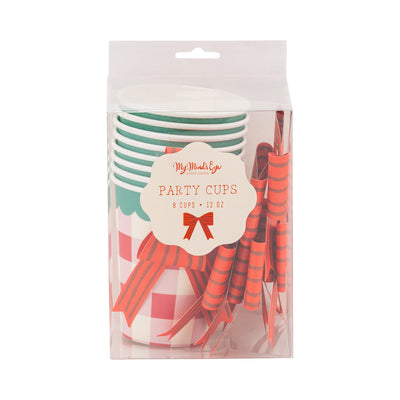 SUG1210 - Plaid Cup with Bow