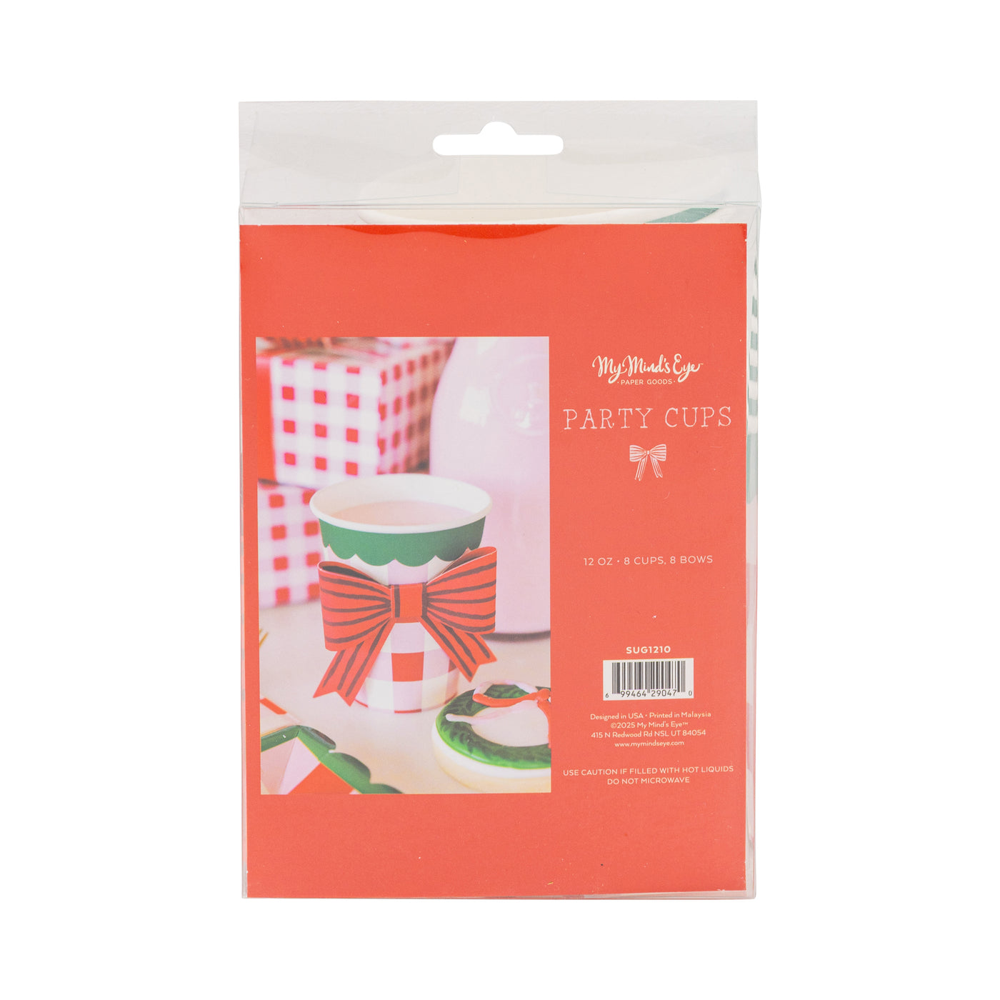 SUG1210 - Plaid Cup with Bow