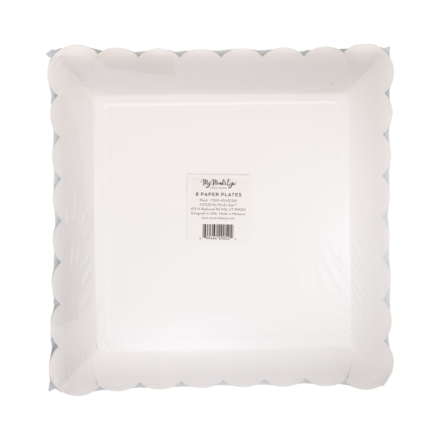 SUG1241 - Plaid Scalloped Edge Plate