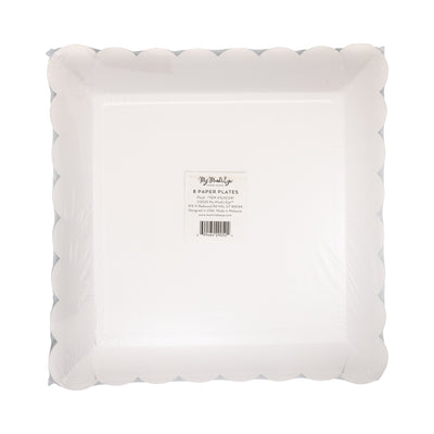 SUG1241 - Plaid Scalloped Edge Plate