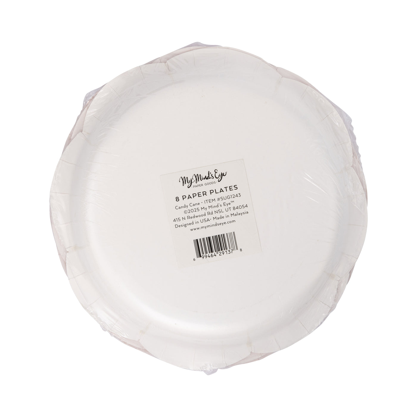 SUG1243 - Candy Cane Patterned Plate