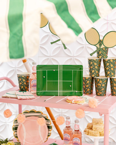 TEN1140 - Tennis Court Paper Plate