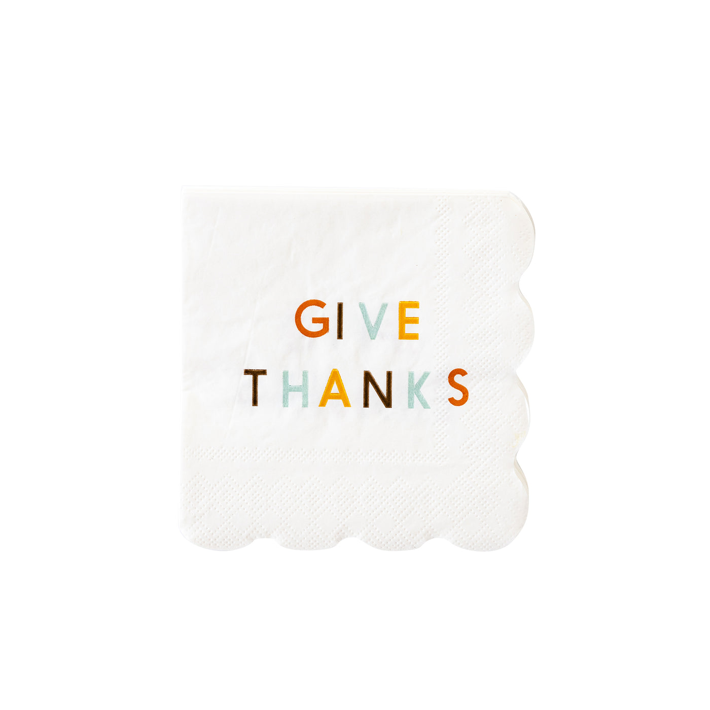 THP1038 - Harvest Give Thanks Paper Cocktail Napkin