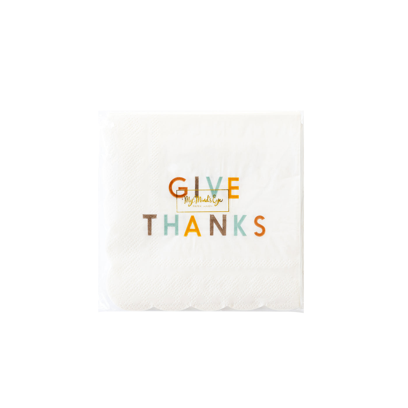 THP1038 - Harvest Give Thanks Paper Cocktail Napkin