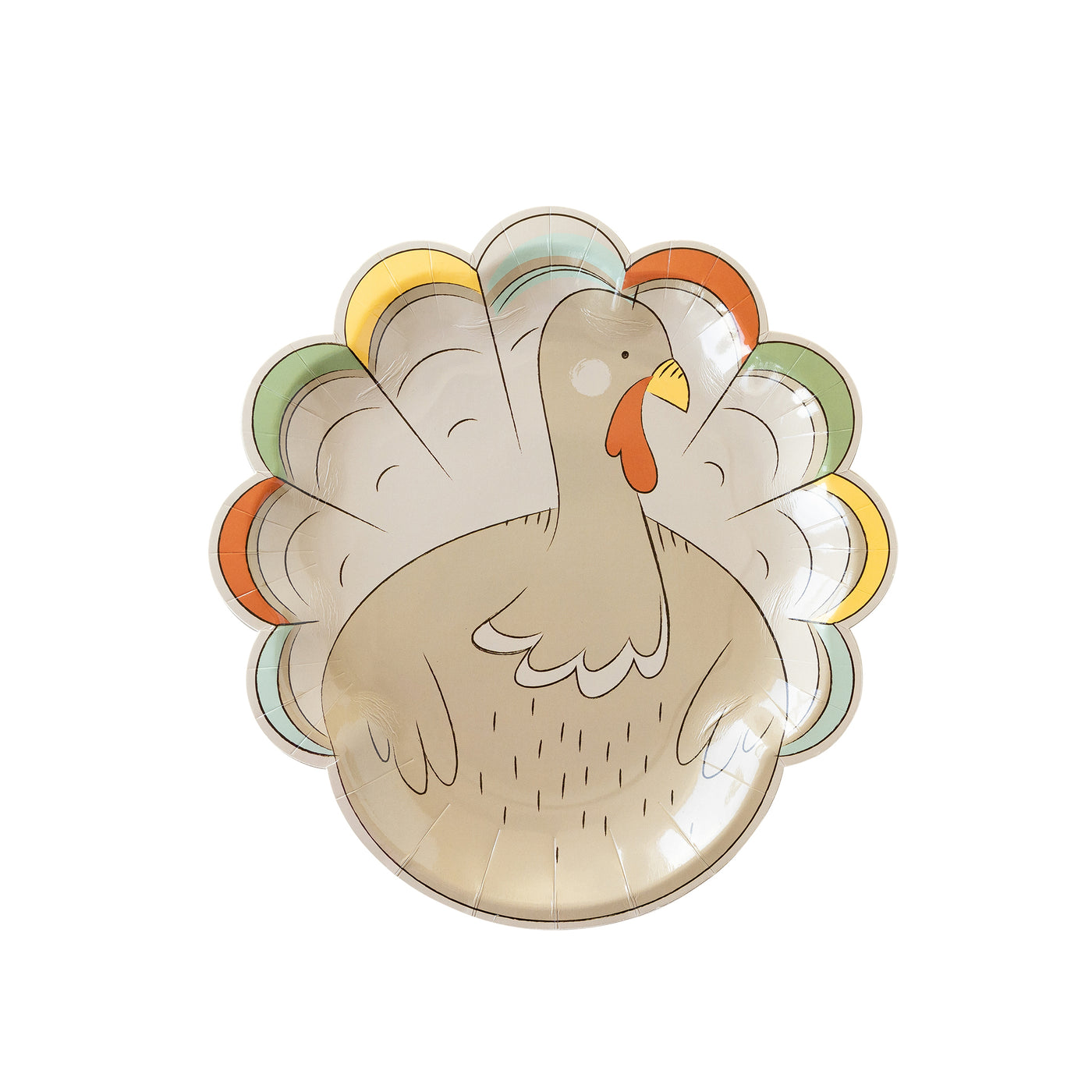 THP1040 - Occasions By Shakira - Harvest Turkey Shaped Paper Plate
