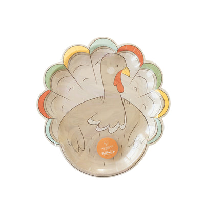 THP1040 - Occasions By Shakira - Harvest Turkey Shaped Paper Plate