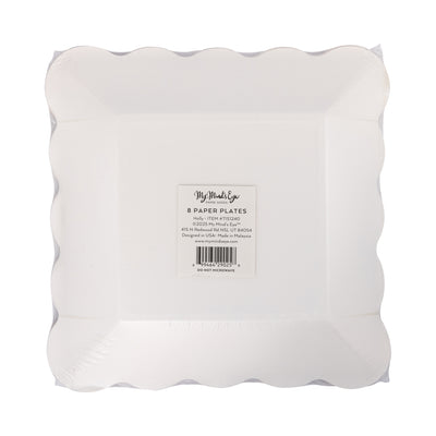TIS1240 - Holly Square Scalloped Plate
