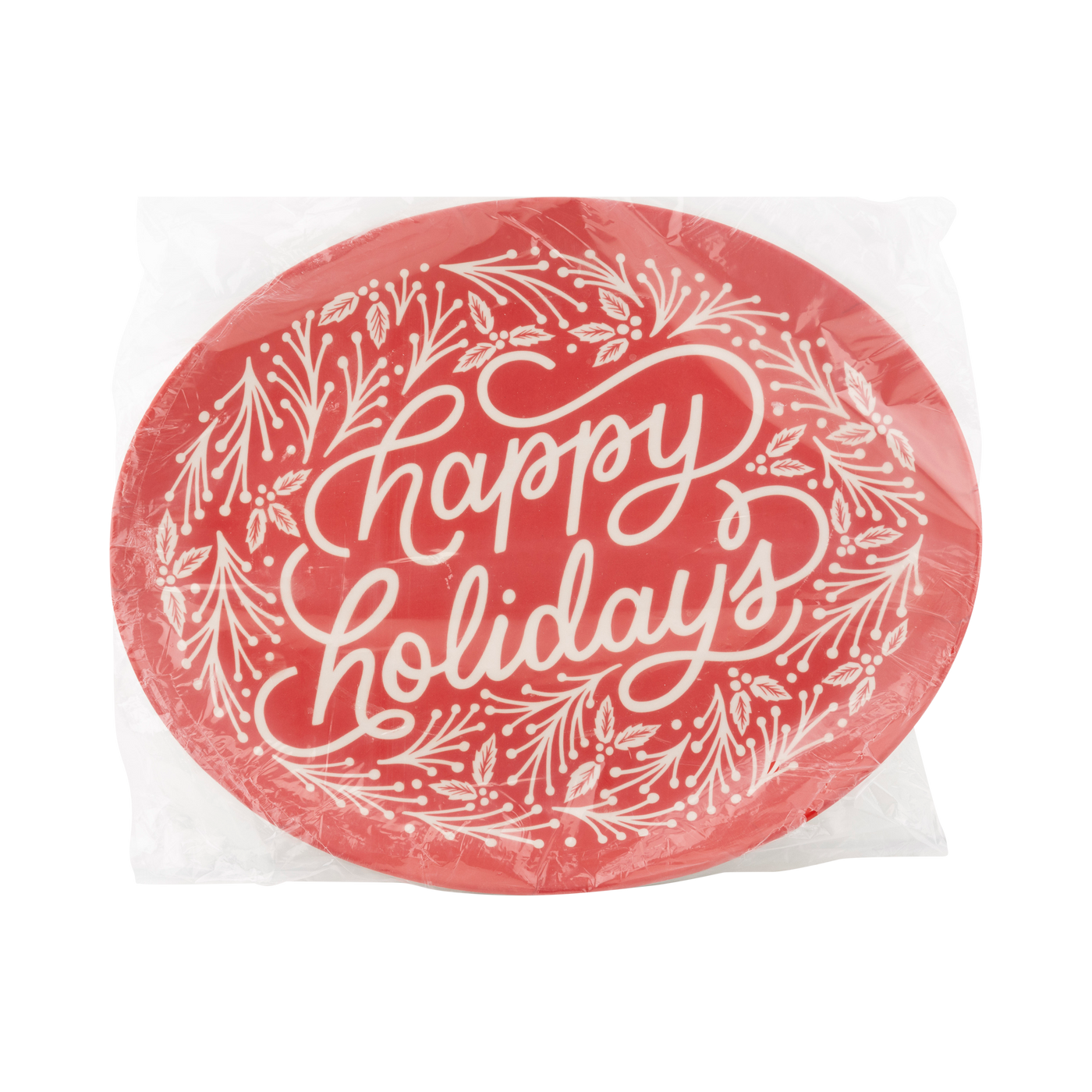 TYC1130 - Happy Holidays Oval Bamboo Tray 12x15