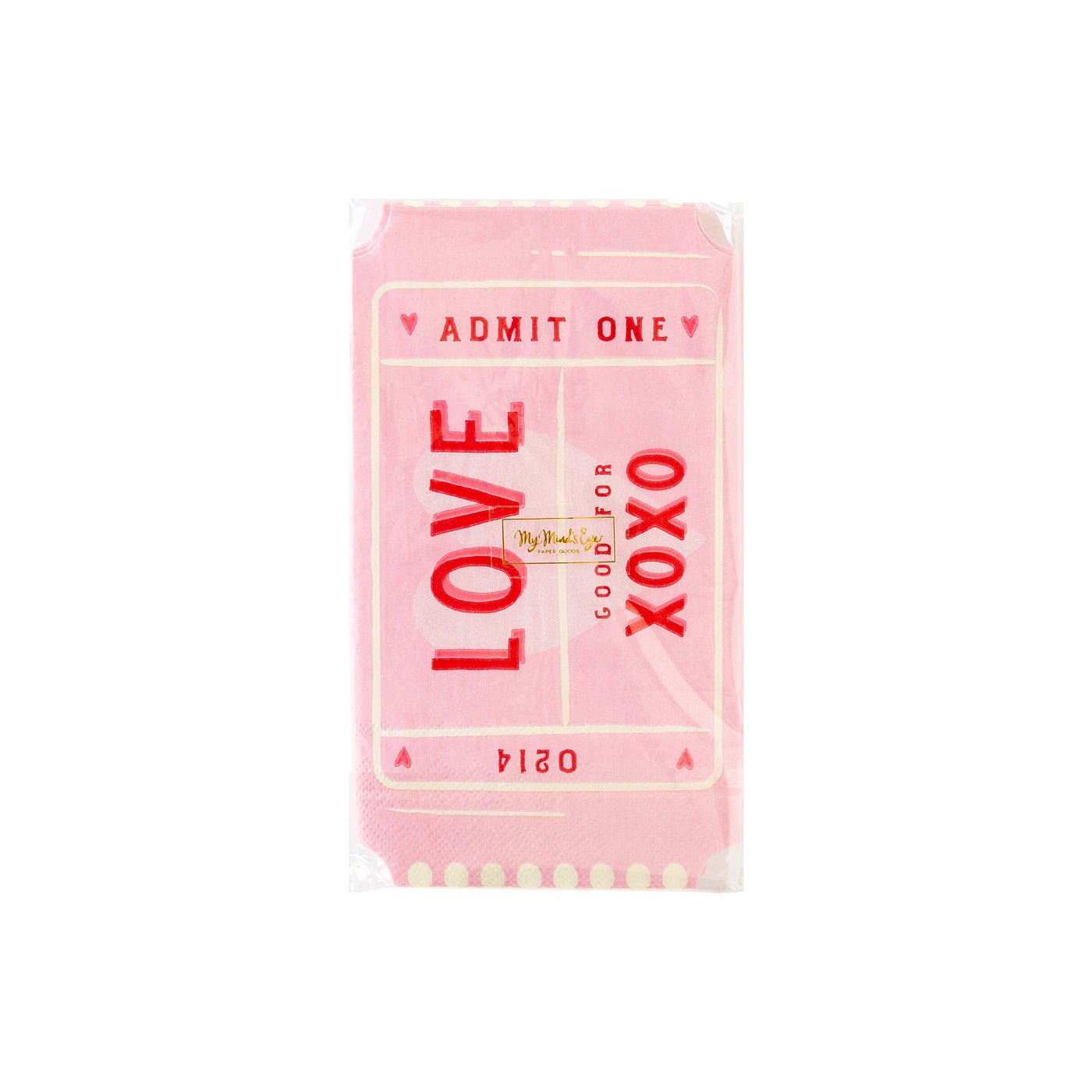 VAL1036 -  Love Ticket Shaped Dinner Paper Napkin