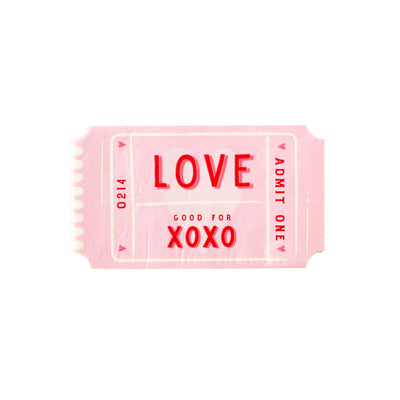 VAL1036 -  Love Ticket Shaped Dinner Paper Napkin