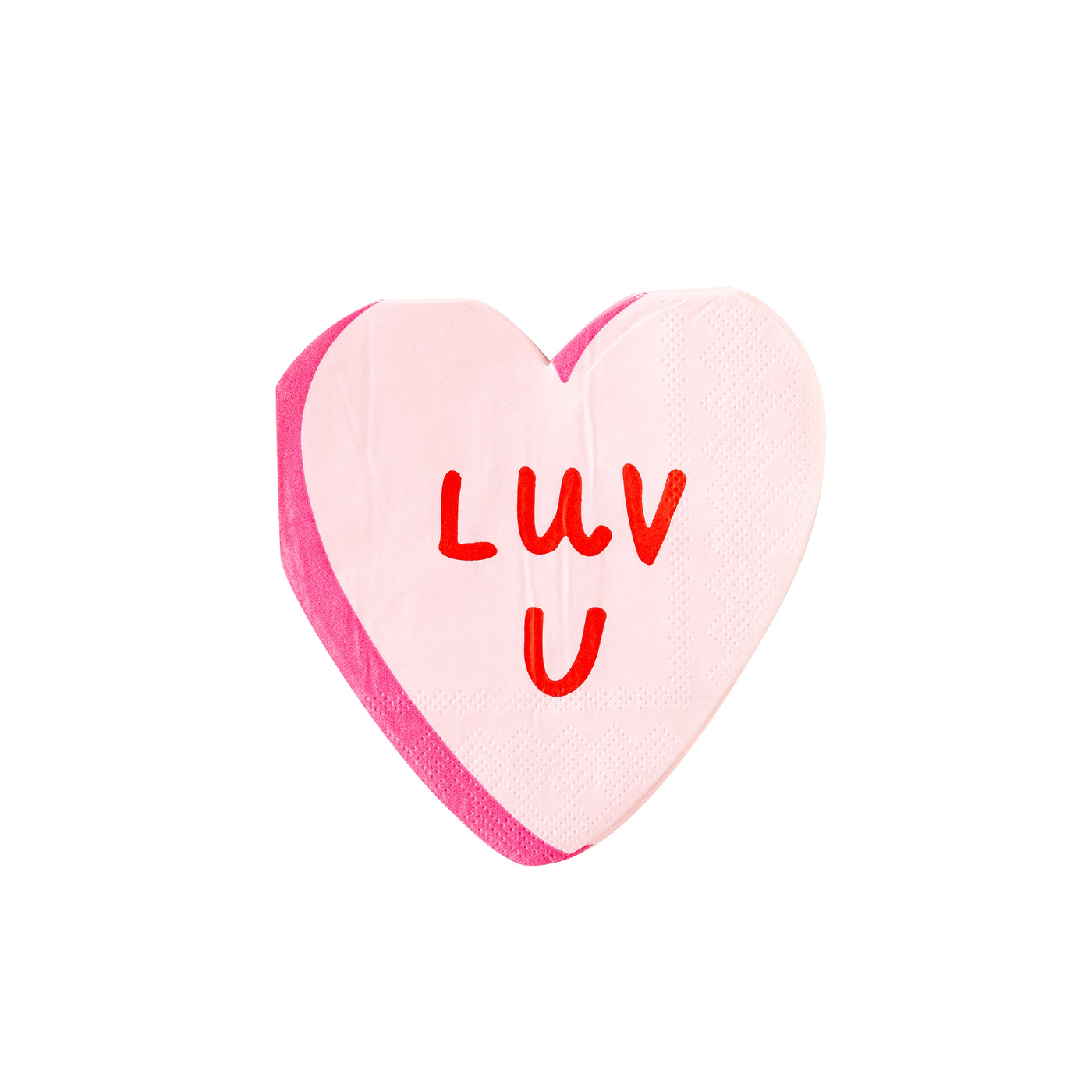 VAL1037 -  Luv U Heart Shaped Paper Napkin