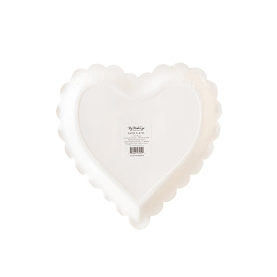 VAL1044 - Checkered Heart Shaped Paper Plate