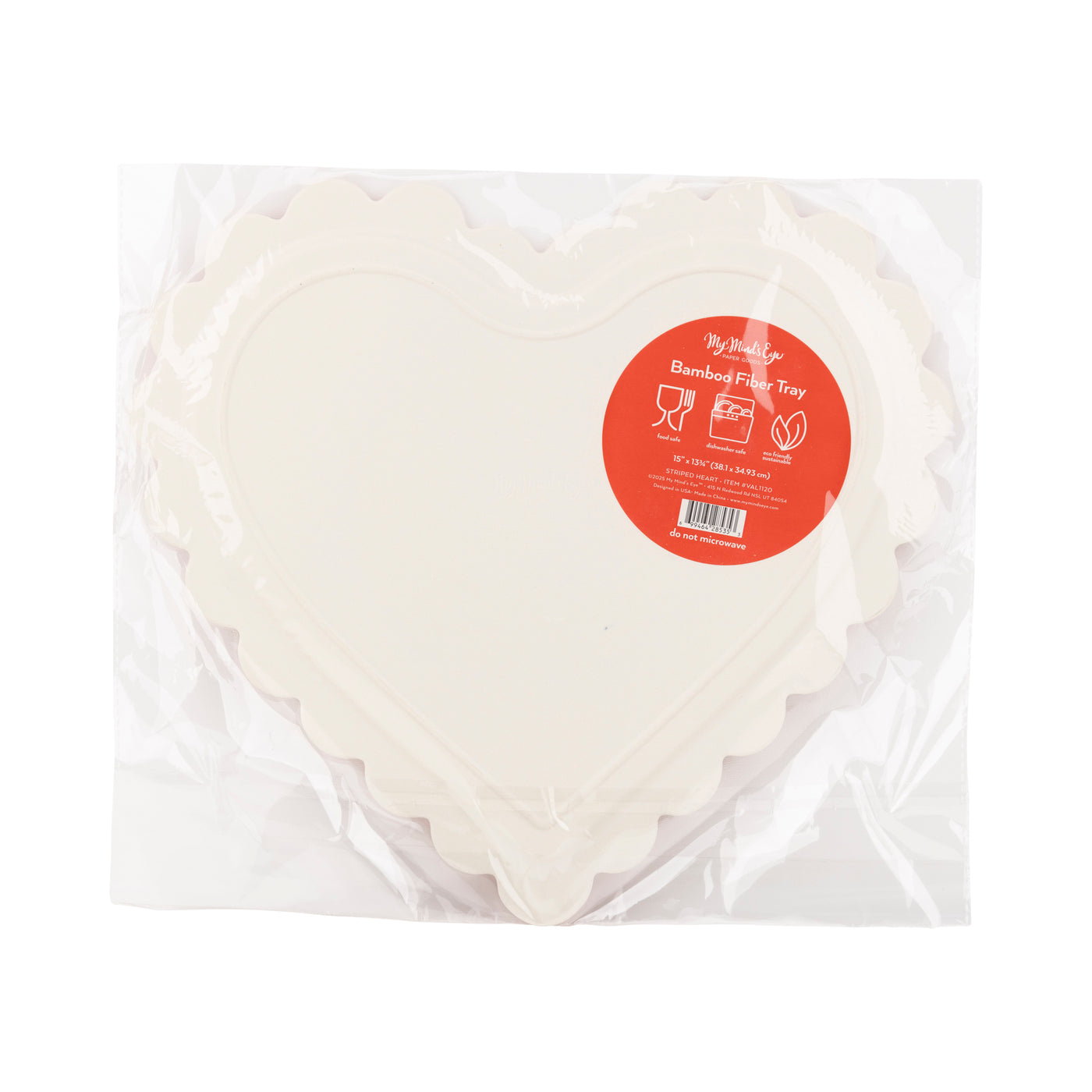 VAL1120 - Scalloped Striped Heart Tray