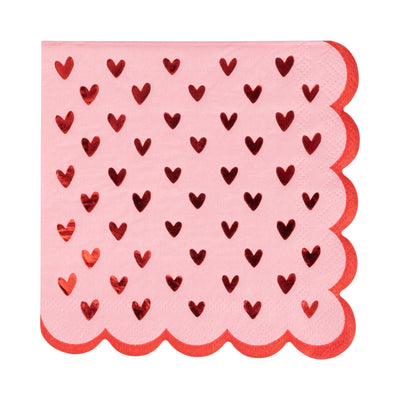 VAL1138 - Scalloped Hearts Cocktail Napkin