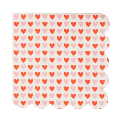 VAL1139 - Hearts Scalloped Cocktail Napkin