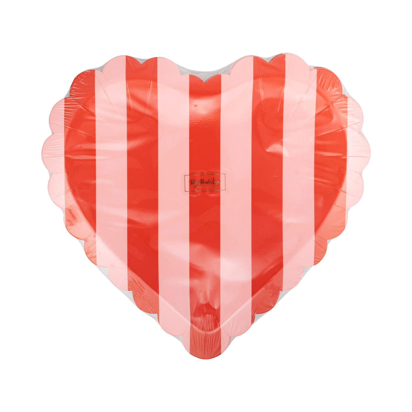 VAL1140 - Scalloped Striped Heart Plate