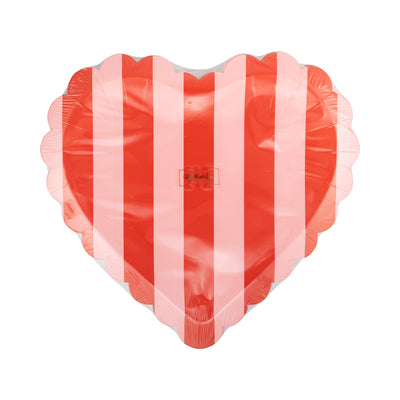 VAL1140 - Scalloped Striped Heart Plate