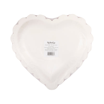 VAL1140 - Scalloped Striped Heart Plate