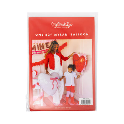VAL1217 - Bow Heart Mylar Balloon